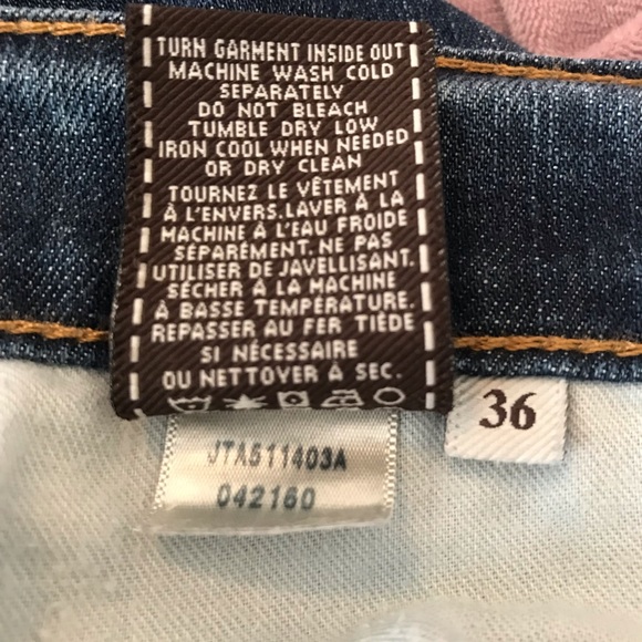 7 for All Mankind Slimmy Fit Denim - Straight Leg Sz 36 - Picture 8 of 10